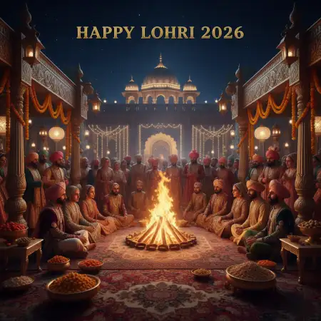 Free Happy Lohri 2026 Til Gul Peanuts Background Background Download