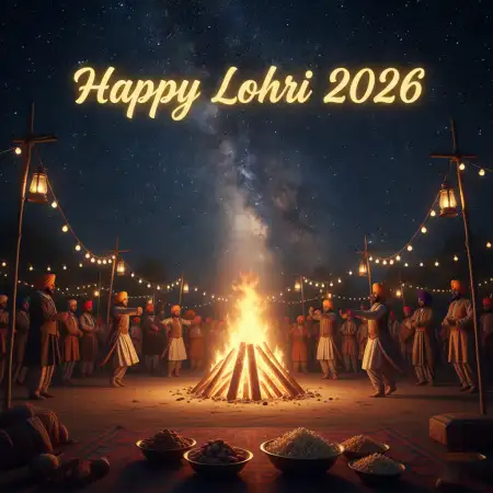 Happy Lohri 2026 Wishes Background Hd - Free Happy Lohri 2026 Wishes Download