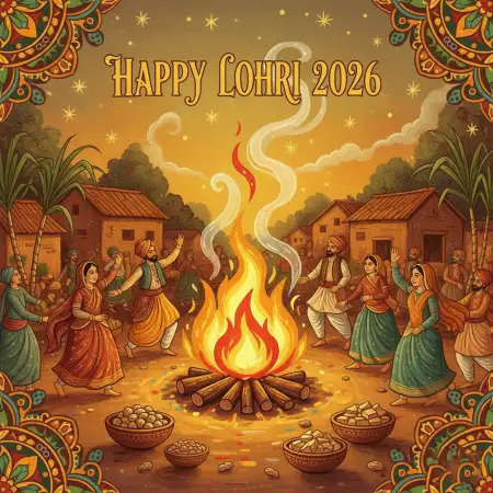Happy Lohri 2026 Wishes Free Download - Free Happy Lohri 2026 Wishes Download