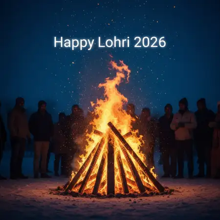 Happy Lohri 2026 Wishes Colorful Images - Free Happy Lohri 2026 Wishes Download