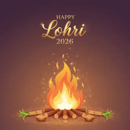 Happy Lohri 2026 Wishes Festival Poster Download - Free Happy Lohri 2026 Wishes Download