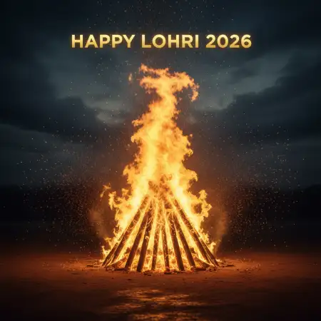 Happy Lohri 2026 Wishes Festive Background - Free Happy Lohri 2026 Wishes Download