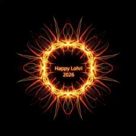 Happy Lohri 2026 Wishes Greeting Card Design - Free Happy Lohri 2026 Wishes Download