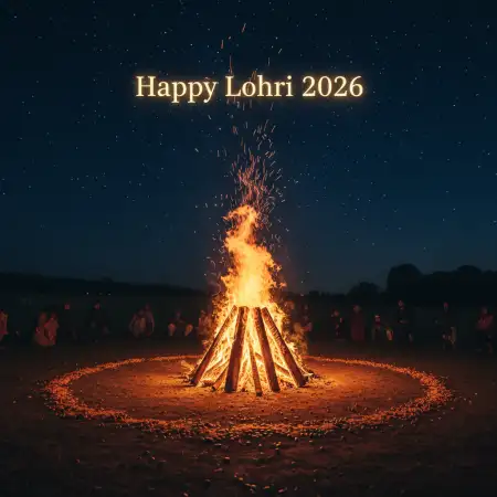 Happy Lohri 2026 Wishes Hd Poster Design - Free Happy Lohri 2026 Wishes Download