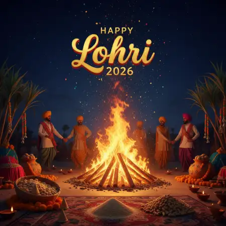 Happy Lohri 2026 Wishes Instagram Post - Free Happy Lohri 2026 Wishes Download