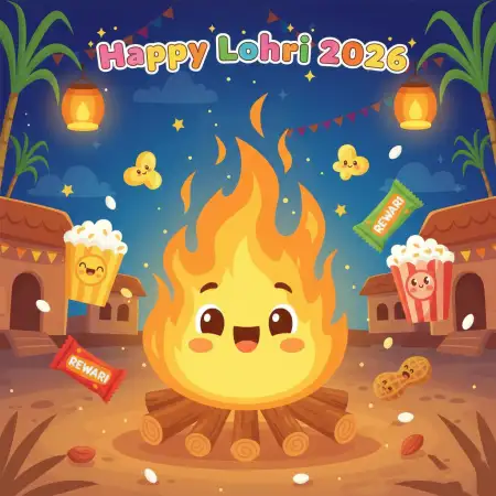 Happy Lohri 2026 Wishes Status Video Download - Free Happy Lohri 2026 Wishes Download