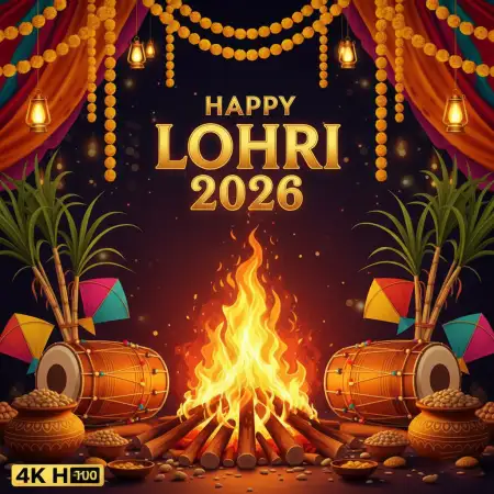 Happy Lohri 2026 Wishes With God Images - Free Happy Lohri 2026 Wishes Download