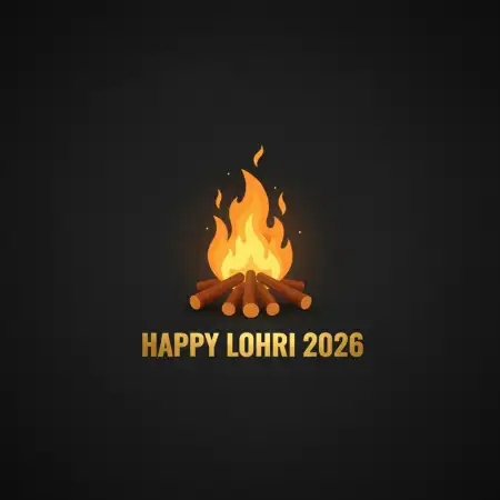 Happy Lohri 2026 Wishes With Traditional Elements - Free Happy Lohri 2026 Wishes Download