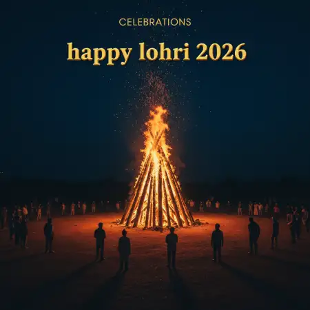 Happy Lohri Harvest Festival Wishes 2026 - Free Happy Lohri 2026 Wishes Download