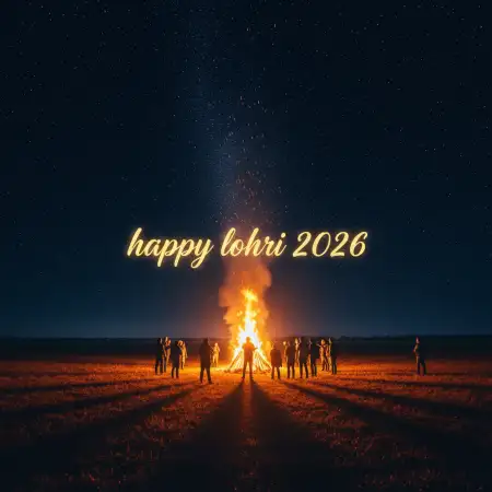 Free Happy Lohri Poster Design 2026 Background Download