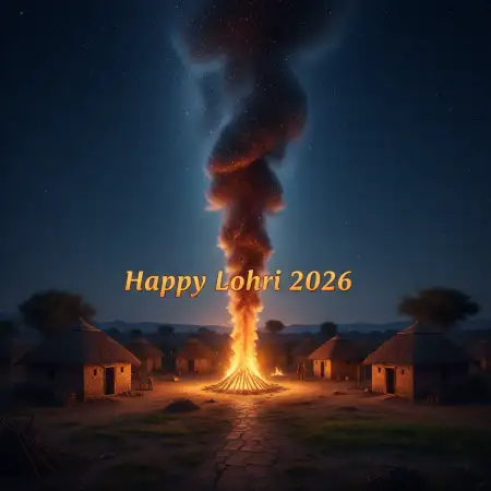 Happy Lohri Punjab Tradition Wishes 2026 - Free Happy Lohri 2026 Wishes Download