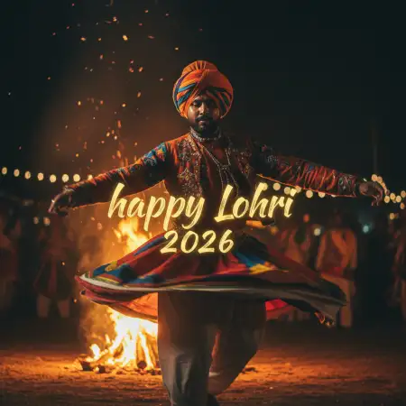 Happy Lohri Wishes For Newly Married Couple 2026 - Free Happy Lohri 2026 Wishes Download