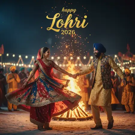 Happy Lohri Wishes For Sister 2026 - Free Happy Lohri 2026 Wishes Download