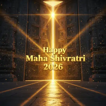 Happy Maha Shivratri 2026 Saffron Theme Background - Free Happy Maha Shivratri 2026 Download