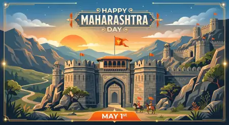 Free Happy Maharashtra Day 2026 Artistic Illustration Hd Image Download