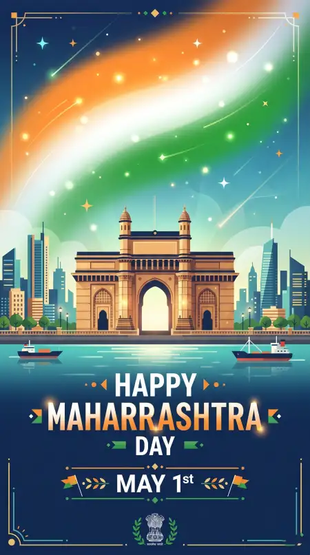Free Happy Maharashtra Day 2026 Printable Poster Design Image Download