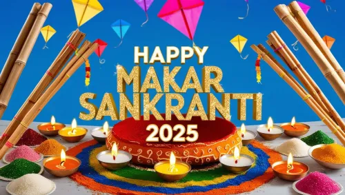 happy makar sankranti 2025 with festive food platter photos