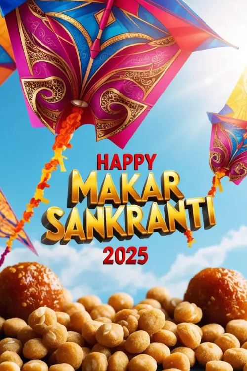 happy makar sankranti 2025 with sesame sweets pictures