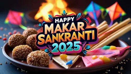 happy makar sankranti 2025 with village scenery