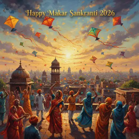 Free Happy Makar Sankranti 2026 Creative Festival Quotes Background Download