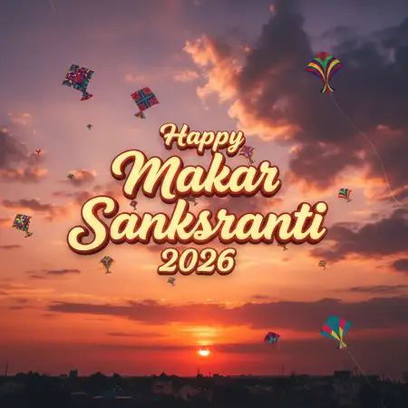 Free Happy Makar Sankranti 2026 Greeting Card Background Download