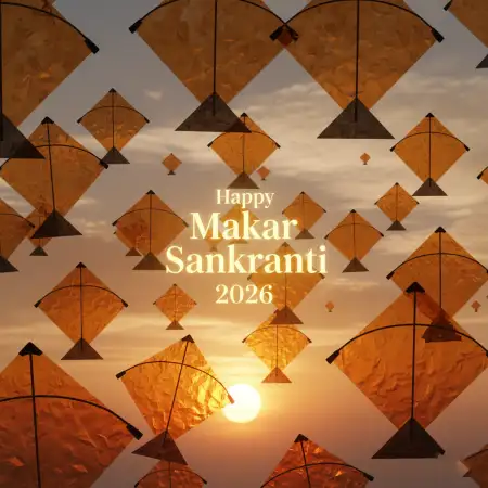 Free Happy Makar Sankranti 2026 New Design Greeting Images Background Download