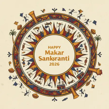 Free Happy Makar Sankranti 2026 Printable Greeting Poster Background Download