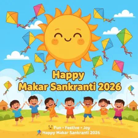 Happy Makar Sankranti 2026 Wishes Banner Design Ideas - Free Happy Makar Sankranti 2026 Wishes Download