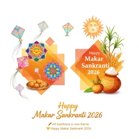 Happy Makar Sankranti 2026 Wishes For Facebook Post Sharing - Free Happy Makar Sankranti 2026 Wishes Download