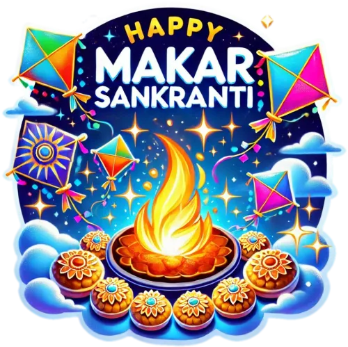 happy makar sankranti png for festival invitations