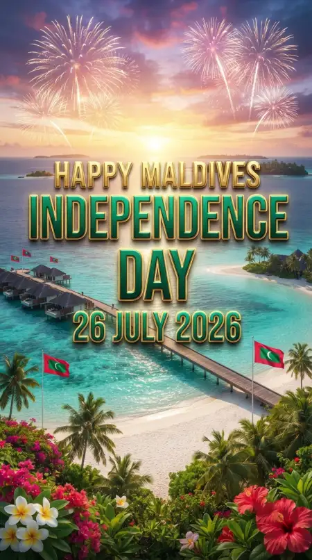 Happy Maldives Independence Day Editable Template - Free Maldives Independence Day 2026 Download