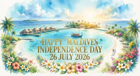Happy Maldives Independence Day Printable Banner - Free Maldives Independence Day 2026 Download