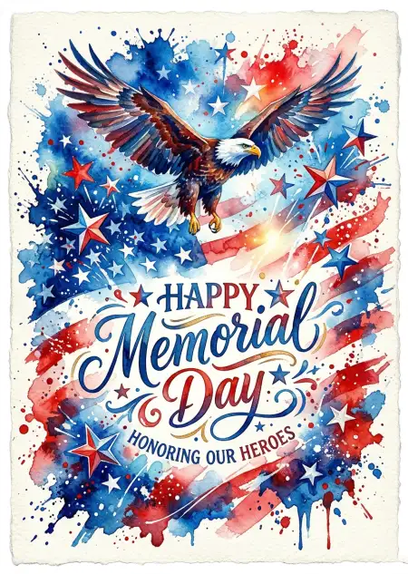 Happy Memorial Day 2026 Artistic Patriotic Posters - Free Happy Memorial Day 2026 Download