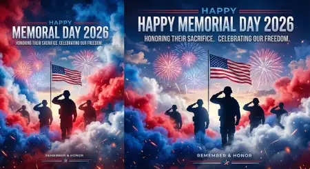 Happy Memorial Day 2026 Usa Tribute Banner Templates - Free Happy Memorial Day 2026 Download