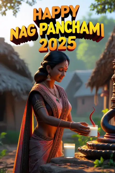 Happy Nag Panchami 2025 3d Text Wallpaper - Free Happy Nag Panchami 2025 Download