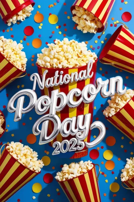 happy national popcorn day 2025 wallpaper download