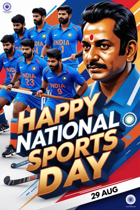 Happy National Sports Day Facebook Post Caption - Free National Sports Day Download