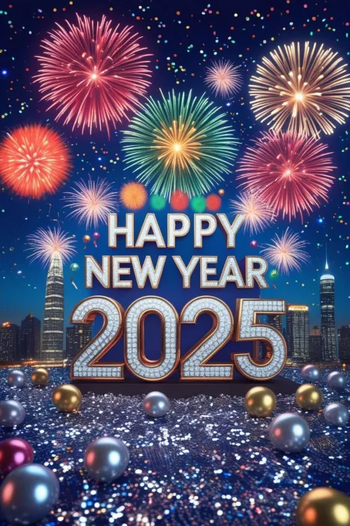 happy new year 2025 greetings for kids