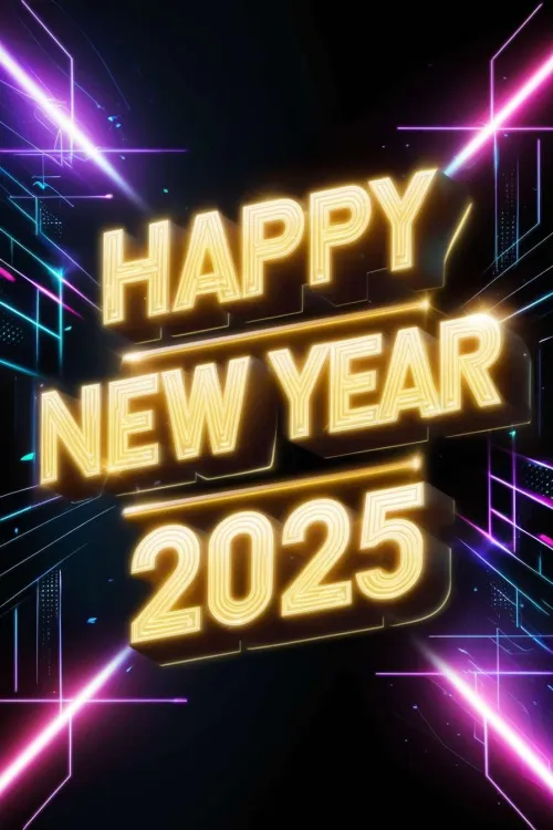 happy new year 2025 text png download