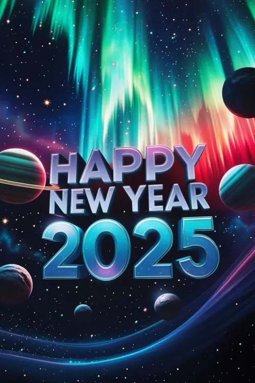 happy new year 2025 twitter post graphics