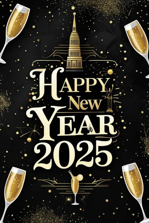 happy new year 2025 wish banner templates