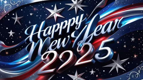 happy new year 2025 wish in stylish fonts