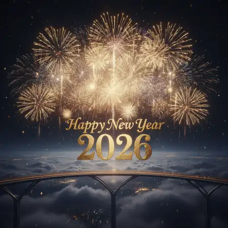 Free Happy New Year 2026 Colorful Celebration Background Background Download