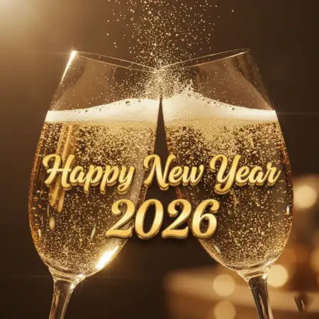 Free Happy New Year 2026 Creative Greeting Banner Design Background Download