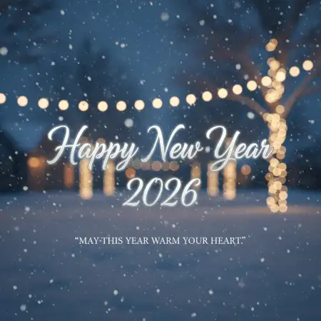 Free Happy New Year 2026 Greeting Card Calligraphy Design Background Download