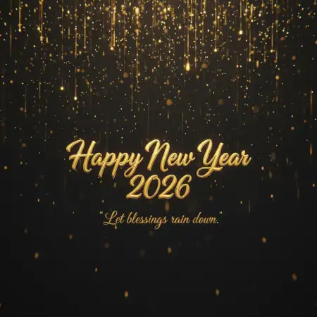 Free Happy New Year 2026 Greeting Card Dark Theme Background Download