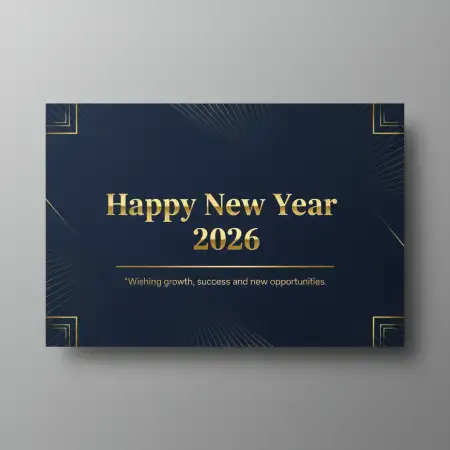 Free Happy New Year 2026 Greeting Card Design Background Download
