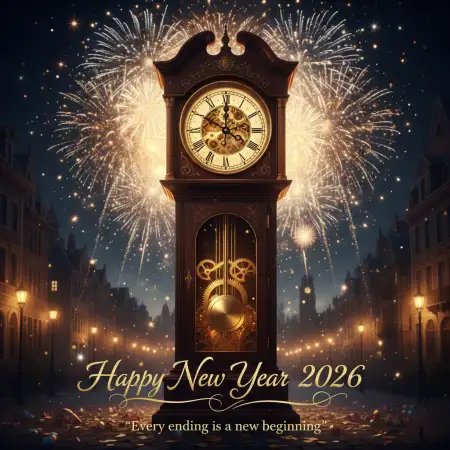 Free Happy New Year 2026 Greeting Card For Instagram Post Background Download