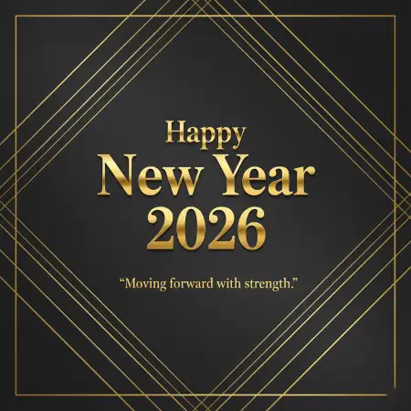 Free Happy New Year 2026 Greeting Card Gold Theme Background Download