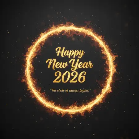 Free Happy New Year 2026 Greeting Card Hindi Background Download